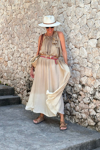 Lilla Maxi Dress - Salted Caramel A FURTHER 15% OFF AUTOMATICALLY APPLIED AT CHECKOUT