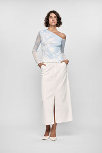 Aurora Mesh Top - Diagonal Floral