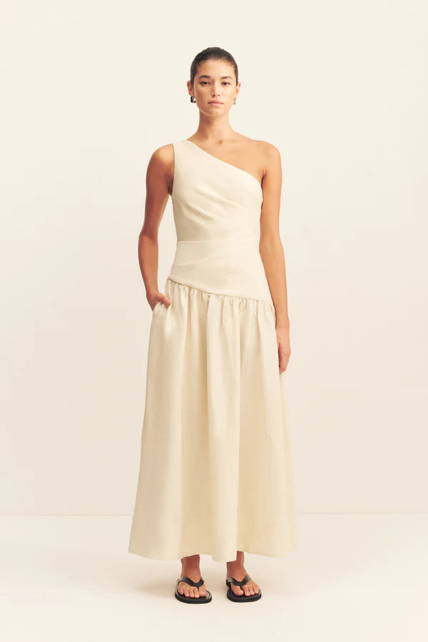 Gigi One Shoulder Maxi - Ecru