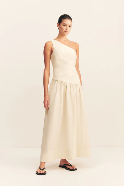 Gigi One Shoulder Maxi - Ecru