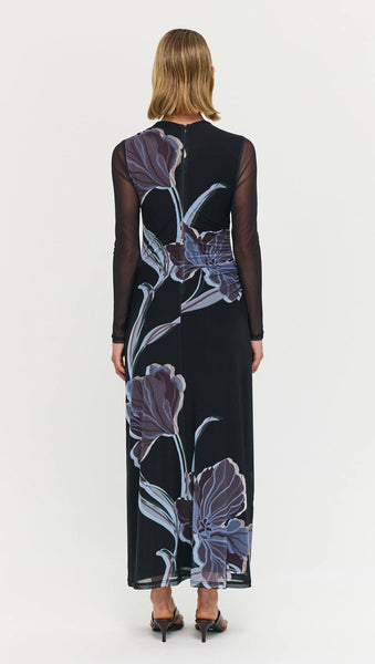 Stas Mesh Dress - Midnight Floral - et seQ fashion