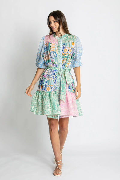 Riley Short Sleeve Mini Dress - Multi - et seQ fashion