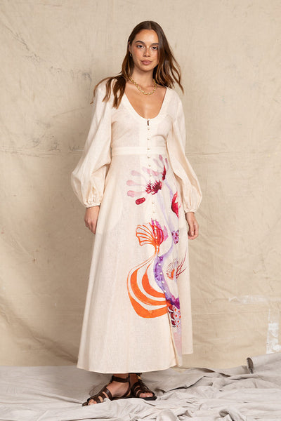 Marina Scoop Neck Midi Dress - Pastel - 25% OFF AUTOMATICALLY APPLIED AT CHECKOUT