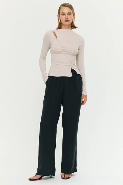 Alexi Assym Detail Top - Oat Marle - et seQ fashion