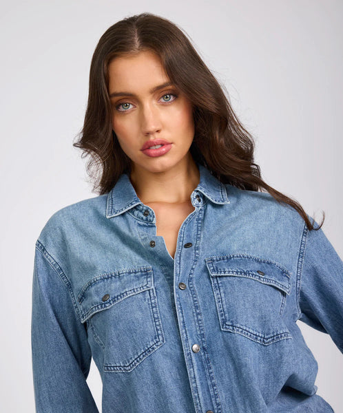 Izzy Drawstring Overall Jumpsuit - Salty Dog
