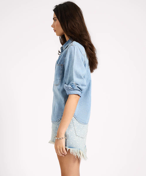 Nixie Classic Fit Denim Shirt - Fleetwood Blue