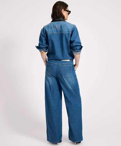 Izzy Drawstring Boiler Jumpsuit - Blue Pasadena