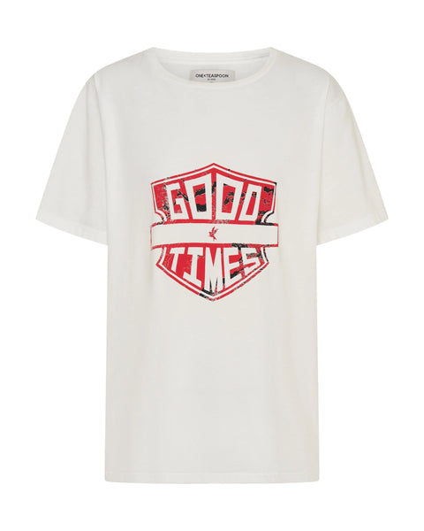 Good Times Boyfriend Tee - White