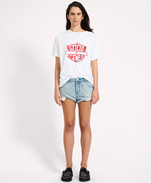 Good Times Boyfriend Tee - White