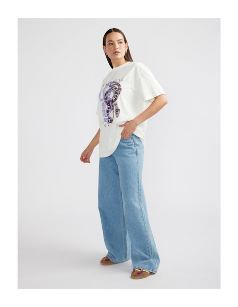 Dual Snakes Tee - Vintage White