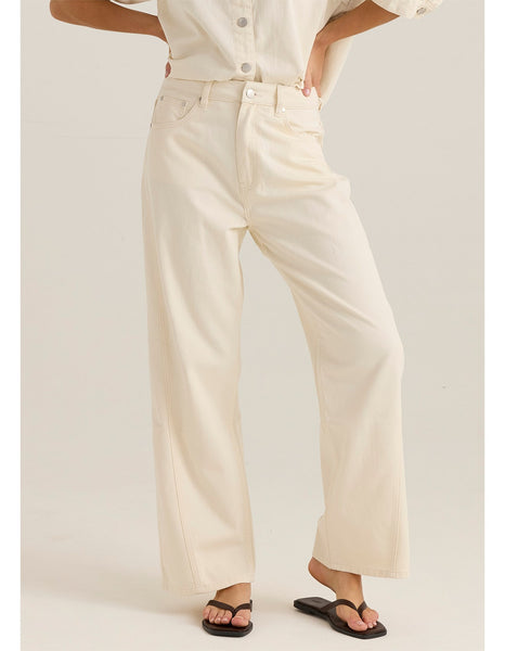 Nuala Wide Leg Jeans - Parchment Cream - et seQ fashion