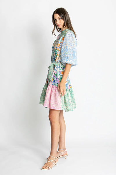 Riley Short Sleeve Mini Dress - Multi - et seQ fashion