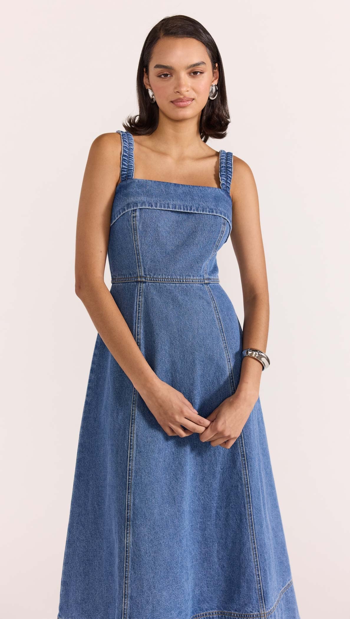 Tate Denim Midi Dress – et seQ fashion