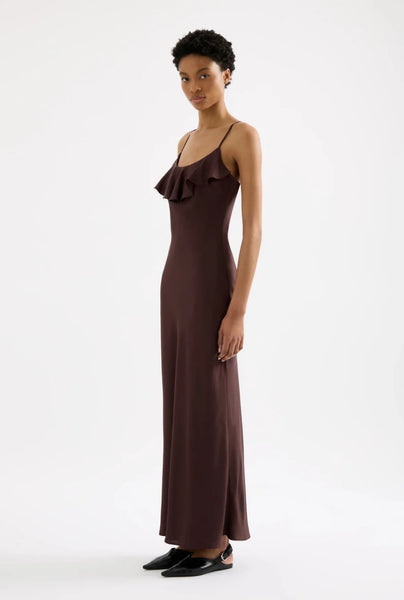 Neve Slip Maxi Dress - Espresso