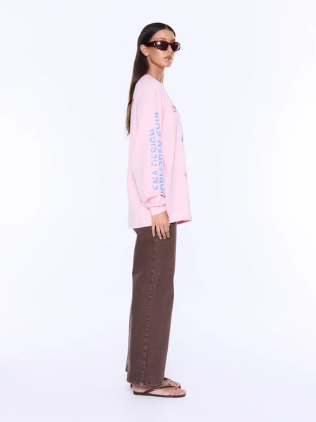 Hailey Long Sleeve Cuffed Tee - Blush Pink