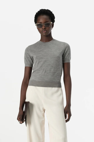 Ash Knit Tee - Grey Marle - 25% OFF AUTOMATICALLY APPLIED AT CHECKOUT