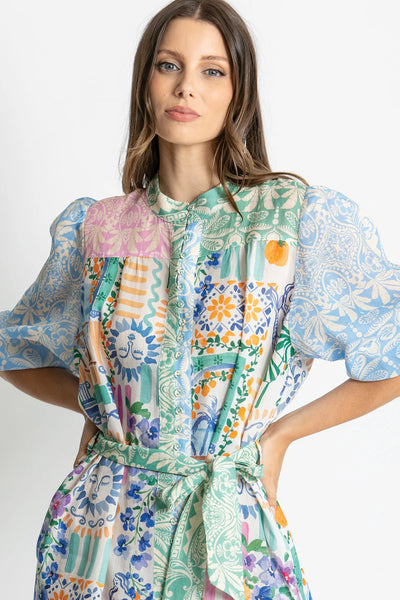 Riley Short Sleeve Mini Dress - Multi - et seQ fashion