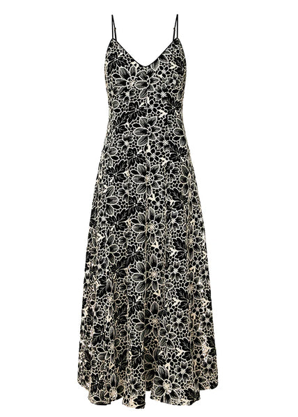 Amelia Embroidery Midi Dress - Black - 25% OFF AUTOMATICALLY APPLIED AT CHECKOUT