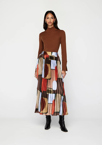 Koa Pleated Skirt - Koa Print - et seQ fashion