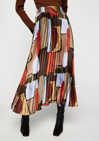 Koa Pleated Skirt - Koa Print - et seQ fashion