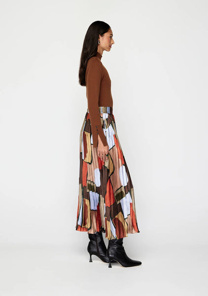 Koa Pleated Skirt - Koa Print - et seQ fashion