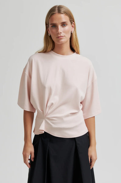 Missouri Front Gathered Tee - Crystal Pink