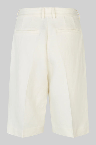 Lino Tailored Short - White Alyssum