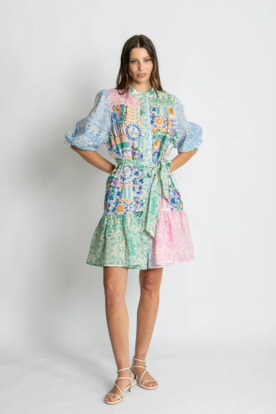 Riley Short Sleeve Mini Dress - Multi - et seQ fashion