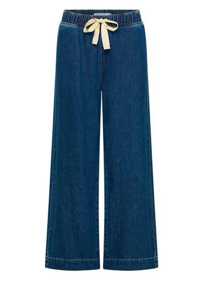 Elastic Waist Pant - Mid Blue A FURTHER 15% OFF AUTOMATICALLY APPLIED AT CHECKOUT