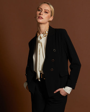 Brightside Structured Blazer - Black - et seQ fashion