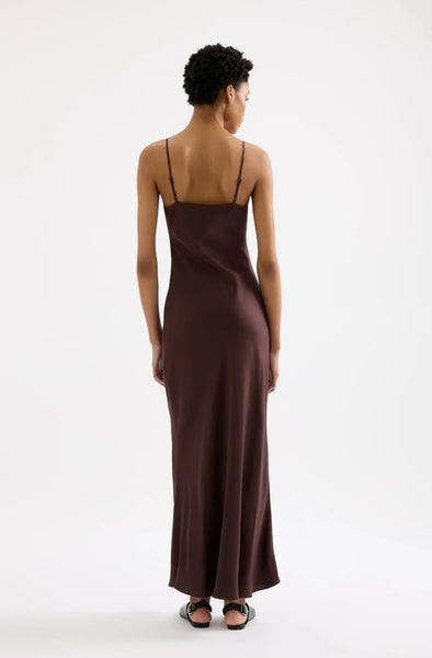 Neve Slip Maxi Dress - Espresso