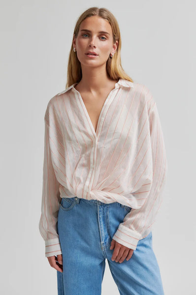 Chevy Twist Front Stripe Shirt - Creampuff