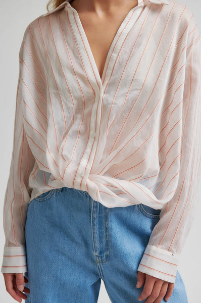 Chevy Twist Front Stripe Shirt - Creampuff