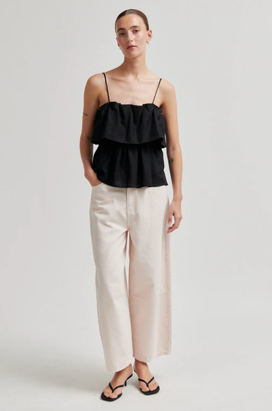 Aie Layered Top - Black Alyssum