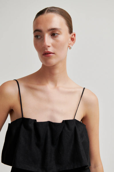 Aie Layered Top - Black Alyssum