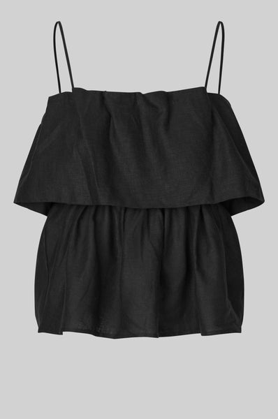 Aie Layered Top - Black Alyssum
