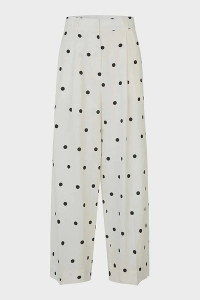 Salliy Print Pant - White Alyssum