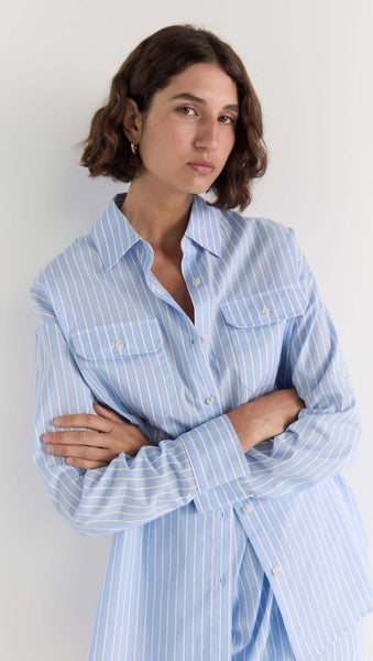 Ayra Shirt - Blue/White/Stripe