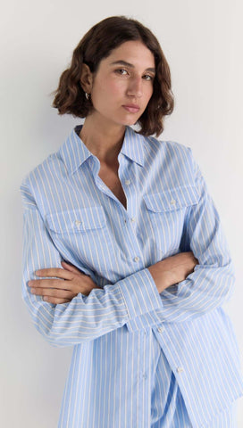 Ayra Shirt - Blue/White/Stripe