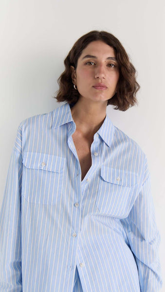 Ayra Shirt - Blue/White/Stripe