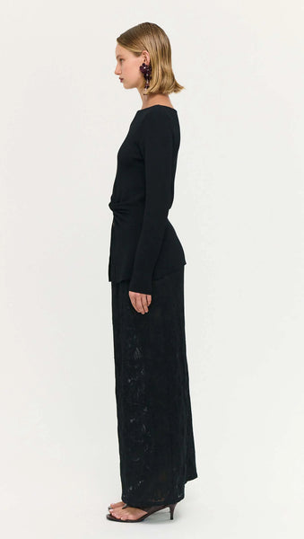 Miya Twist Knit Top - Black - et seQ fashion