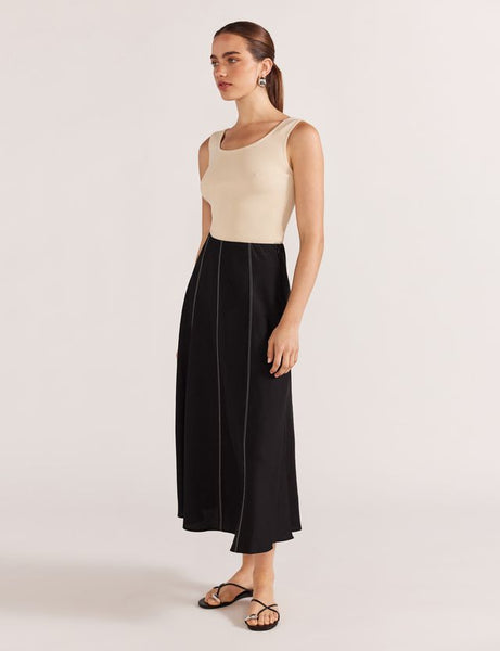 Theory Midi Skirt - Black