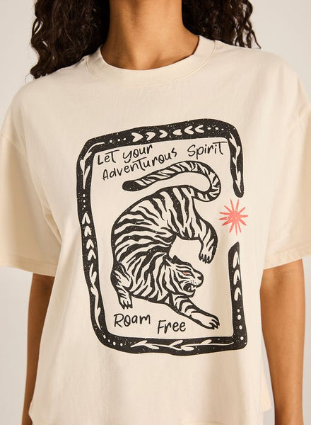Adventurous Spirit Tee - Cream