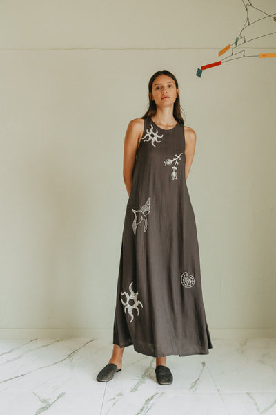 Natural Embroidered Dress - et seQ fashion
