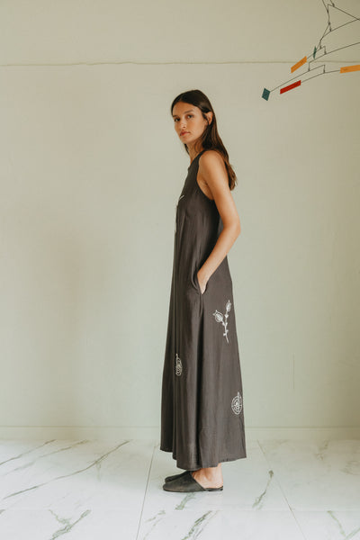 Natural Embroidered Dress - et seQ fashion