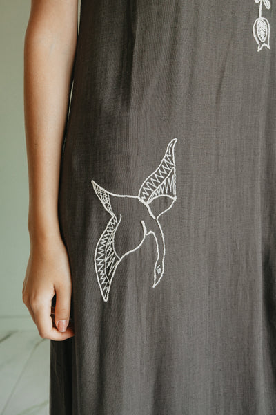 Natural Embroidered Dress - et seQ fashion