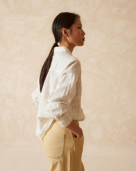 Lace Camisa - Blanco