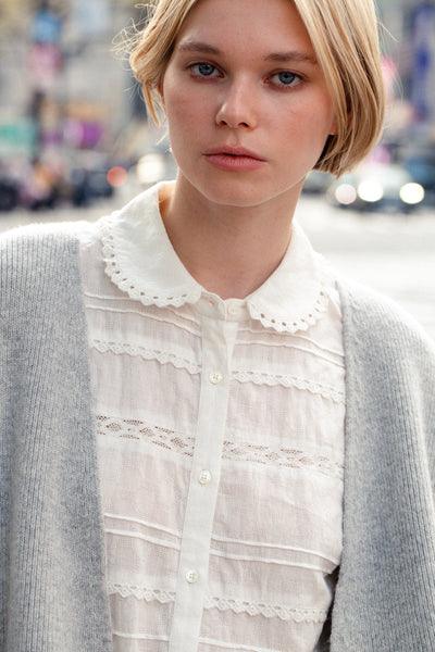 Lace Camisa - Blanco