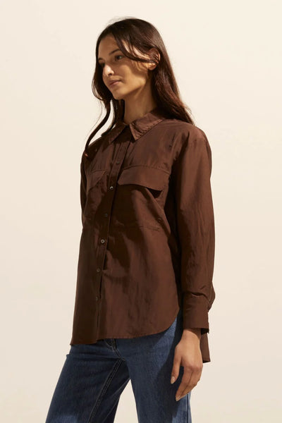 Abroad Top - Chocolate