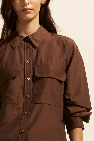 Abroad Top - Chocolate